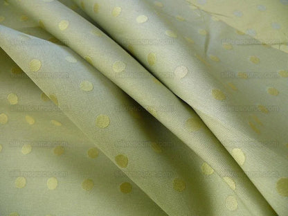 Kravet Spatial Polka Dot Silk Satin Celadon "green Tea" Light Green Golden Radiance Bty MSRP USD 200/Y