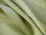 KRAVET SPATIAL POLKA DOT SILK SATIN CELADON "GREEN TEA" BTY MSR