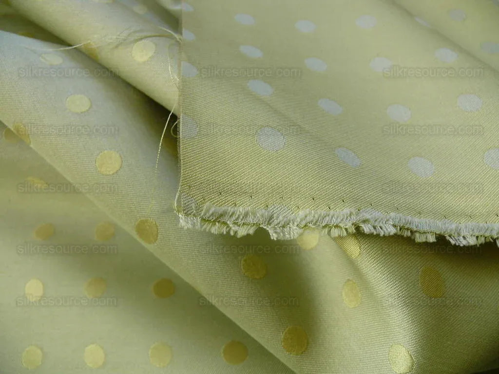 Kravet Spatial Polka Dot Silk Satin Celadon "green Tea" Light Green Golden Radiance Bty MSRP USD 200/Y