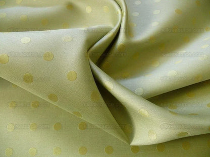 Kravet Spatial Polka Dot Silk Satin Celadon "green Tea" Light Green Golden Radiance Bty MSRP USD 200/Y