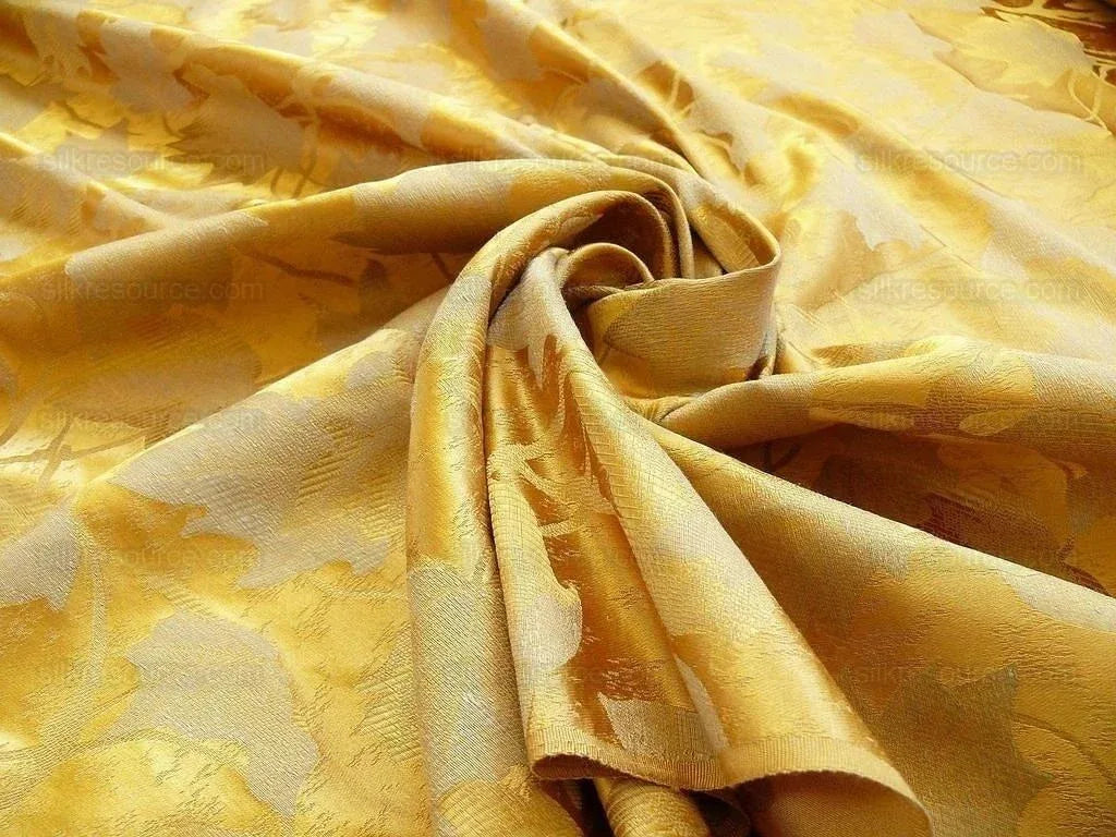 Lee Jofa/groundworks Japanese Maple Gilt Gold Silk Wabi Sabi MSRP USD296/yard