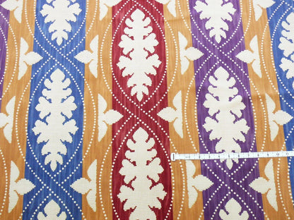 KRAVET COUTURE LOMBARDI VELVET in MULTI BLUE PURPLE WINE BTY MSR