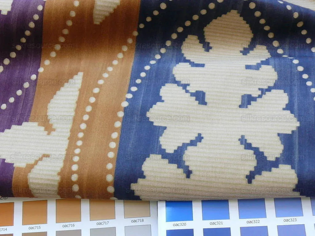 Kravet Couture Lombardi Velvet In Multi Blue Purple Wine bty MSRP USD 270/y