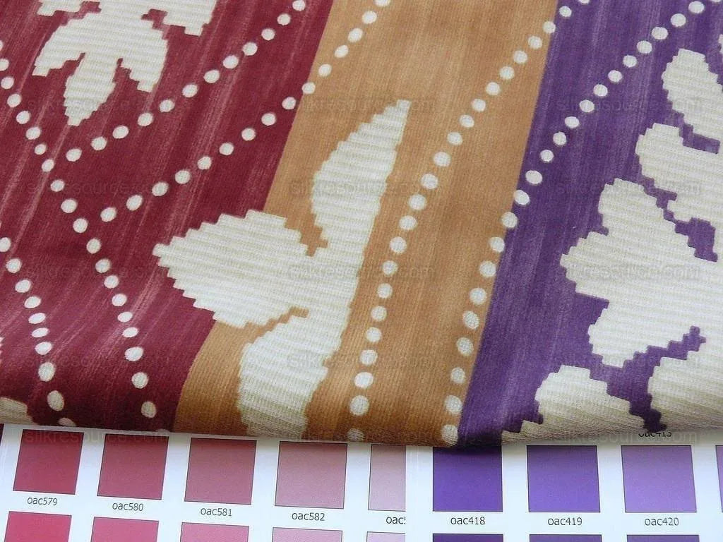 Kravet Couture Lombardi Velvet In Multi Blue Purple Wine bty MSRP USD 270/y