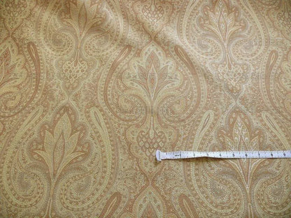 By Yard Lee Jofa Sarsen Paisley Gilt Gold Classy Silk Damask Renaissance MSRP USD 176/yard