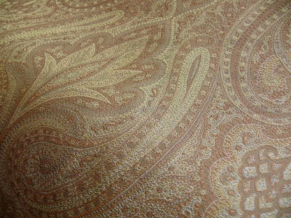 By Yard Lee Jofa Sarsen Paisley Gilt Gold Classy Silk Damask Renaissance MSRP USD 176/yard