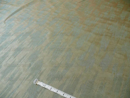 2y+2y Lee Jofa Chesney Silk Moire Azure Ikat Chevron Silk Aqua