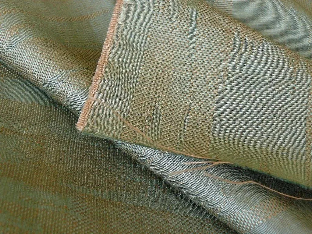 2y+2y Lee Jofa Chesney Silk Moire Azure Ikat Chevron Silk Aqua