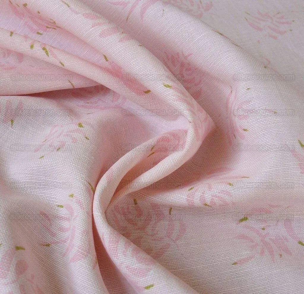 6y Lee Jofa Seacloth Linen "mini Fern" Babe Pink Exquisite Rp$96y
