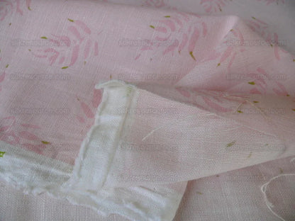 6y Lee Jofa Seacloth Linen "mini Fern" Babe Pink Exquisite Rp$96y