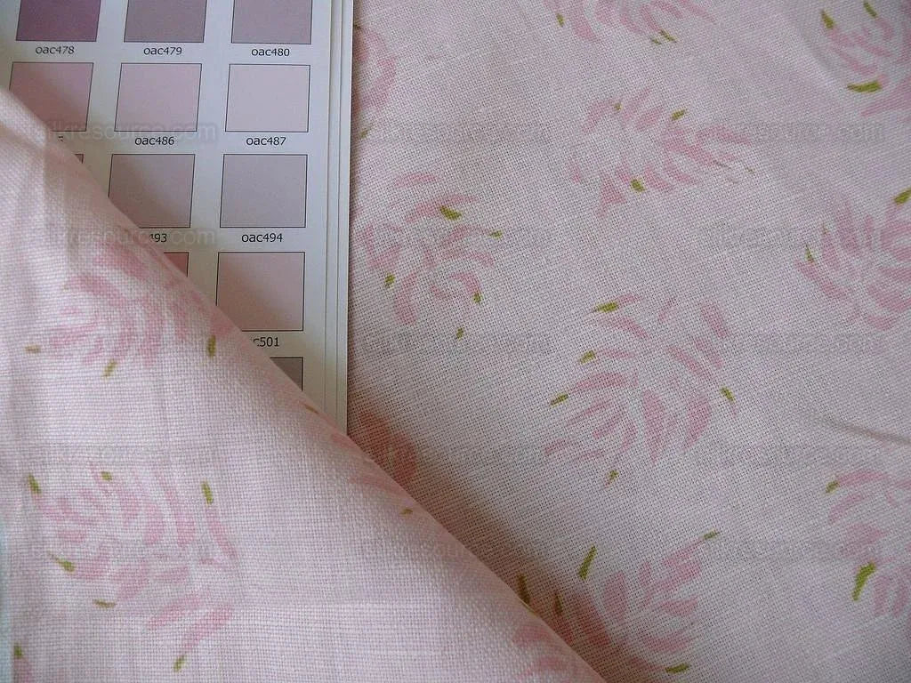 6y Lee Jofa Seacloth Linen "mini Fern" Babe Pink Exquisite Rp$96y