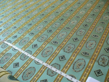 Lee Jofa Le Cygne Stripe Neo Classic Leeda Swan Aqua Blue Silk S