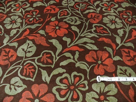 Kravet Rubino Italian Velvet Cabernet Chocolate Chilli Red Foliage Vine MSRP USD 330/Y