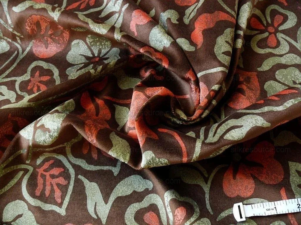 Kravet Rubino Italian Velvet Cabernet Chocolate Chilli Red Foliage Vine MSRP USD 330/Y