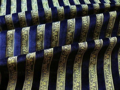 Kravet Couture Glenrose Velvet Stripe Cut Velvet Midnight Na