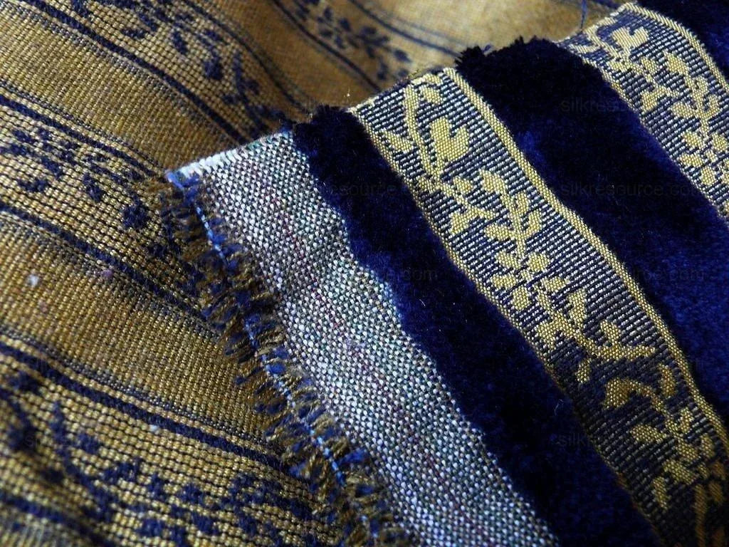 Kravet Couture Glenrose Velvet Stripe Cut Velvet Midnight Na