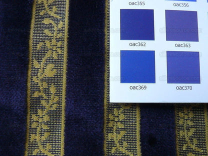 Kravet Couture Glenrose Velvet Stripe Cut Velvet Midnight Na