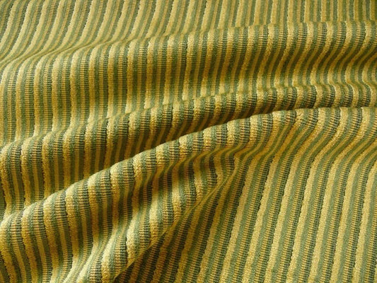 KRAVET COUTURE MEDFIELD SPRING GREEN VELVET MINI STRIPE BTY
