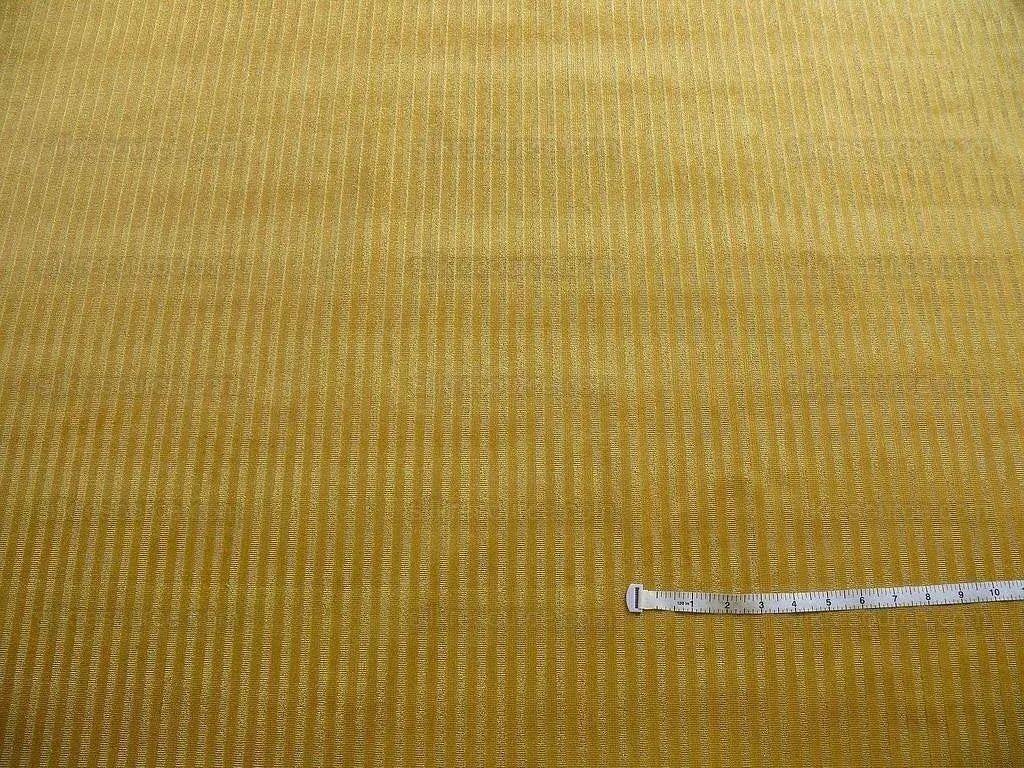 Kravet Couture Medfield Stripe Coin Gold Velvet Mini Stripe
