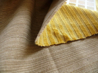 Kravet Couture Medfield Stripe Coin Gold Velvet Mini Stripe