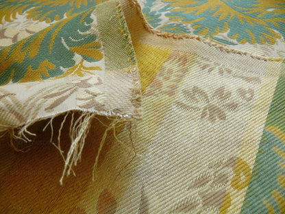 By yard Lee Jofa Hermitage Damask Rust Emerald Green Gold Lampas Cotton MSRP 228/y