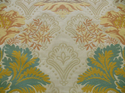 LEE JOFA HERMITAGE DAMASK RUST EMERALD GREEN GOLD LAMPAS BTY MSR