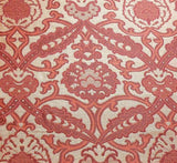 Lee Jofa Crescent Silk Damask Garnet Red Crest Arabesque Medallion MSRP USD 198/Y - By the Yard