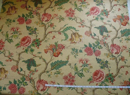 Magnificent!! Lee Jofa Gugarat Linen Peony Tree Of Life Straw Beige