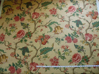 Magnificent!! Lee Jofa Gugarat Linen Peony Tree Of Life Straw Beige