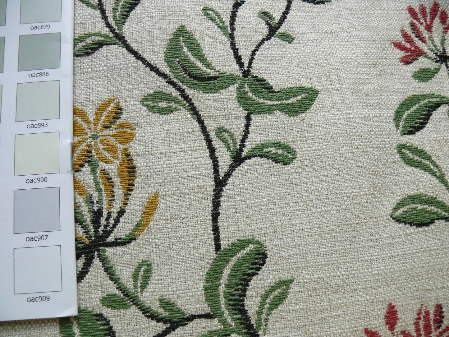 Lee Jofa Jasmine Lampas "berry" Honeysuckle Gold Pink Blue Green Grand Floral Linen Cotton William Morris Inspired MSRP USD 236/Y