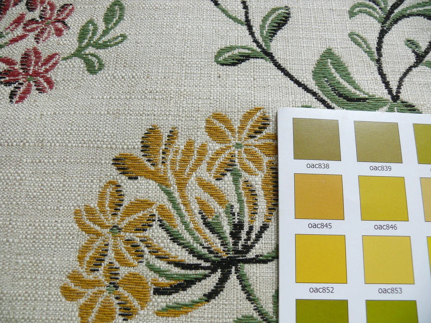 Lee Jofa Jasmine Lampas "berry" Honeysuckle Gold Pink Blue Green Grand Floral Linen Cotton William Morris Inspired MSRP USD 236/Y