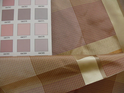 Kravet Les Cent Baisers Blush Pink Gold Silk Pale Lavender Satin Stripe MSRP USD 149/Y