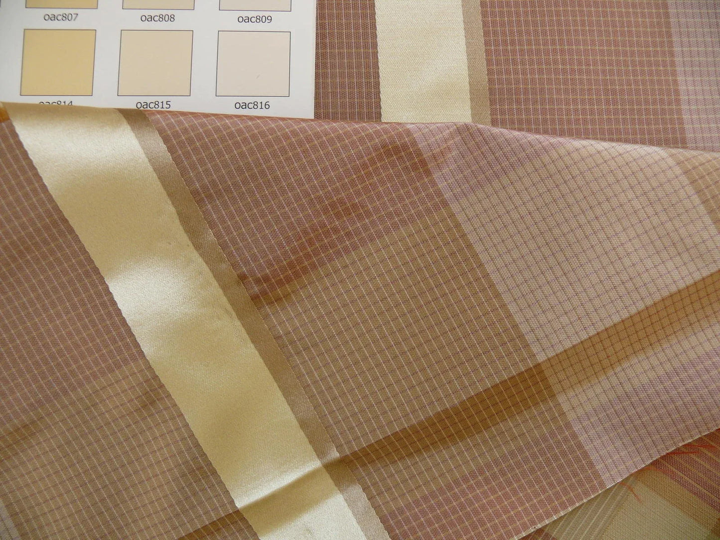 Kravet Les Cent Baisers Blush Pink Gold Silk Pale Lavender Satin Stripe MSRP USD 149/Y