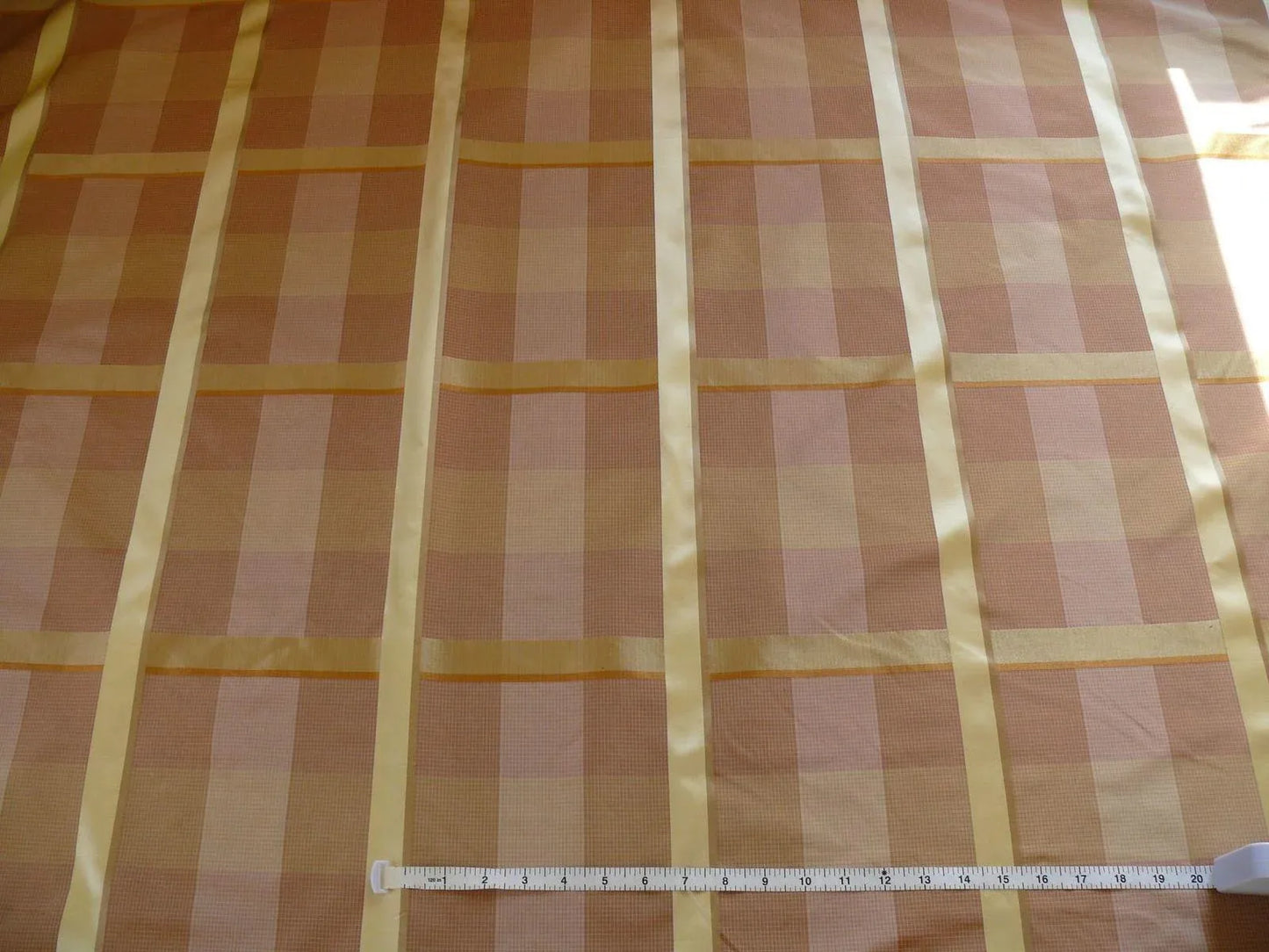 Kravet Les Cent Baisers Blush Pink Gold Silk Pale Lavender Satin Stripe MSRP USD 149/Y