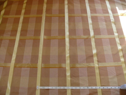 Kravet Les Cent Baisers Blush Pink Gold Silk Pale Lavender Satin Stripe MSRP USD 149/Y