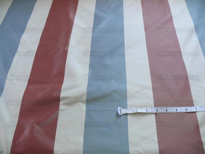 By Yd Lee Jofa Devine Silk Taffeta Stripe "crimson" Red Blue White Crimson Americana