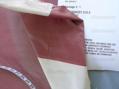 By Yd Lee Jofa Devine Silk Taffeta Stripe "crimson" Red Blue White Crimson Americana