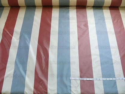 By Yd Lee Jofa Devine Silk Taffeta Stripe "crimson" Red Blue White Crimson Americana