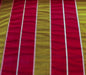 Lee Jofa Millais Velvet Poppy Red Gold Wide Stripe Cotton Cut Velvet MSRP USD278/Yard