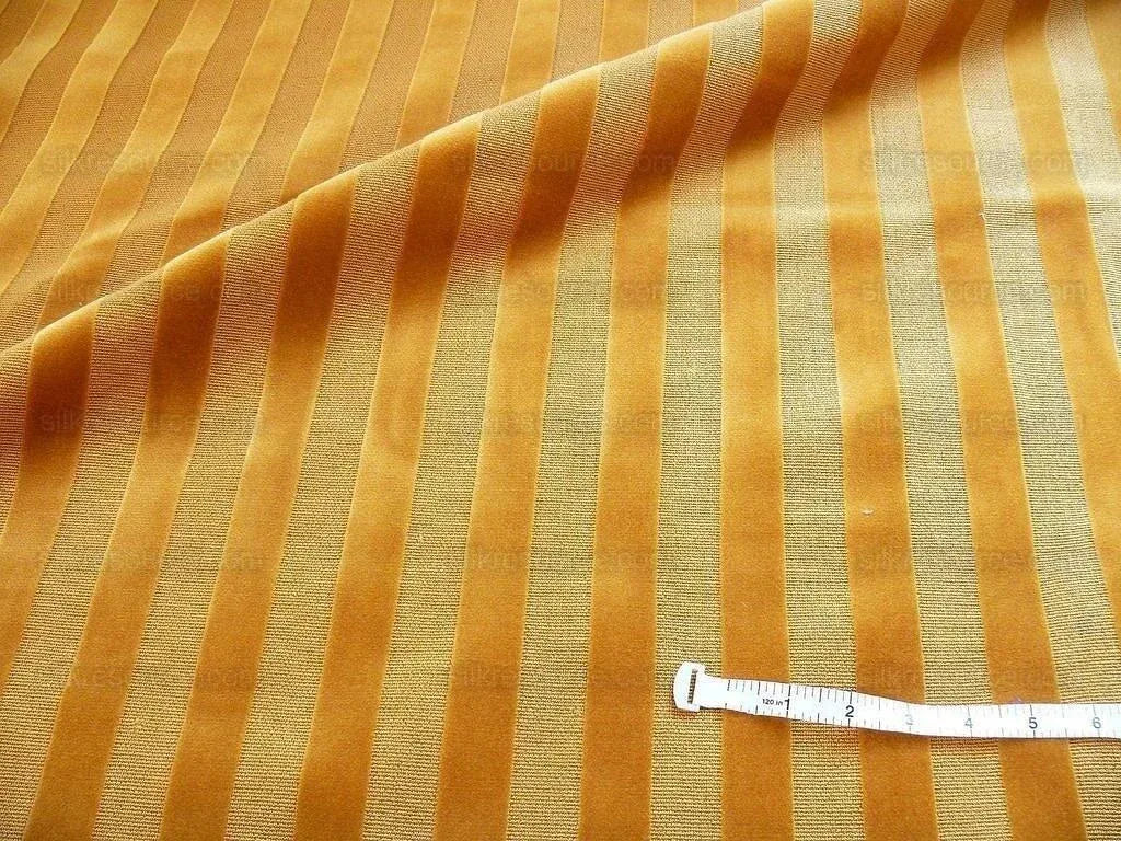 0.75yard Kravet Golden Amber Cut Velvet Stripe