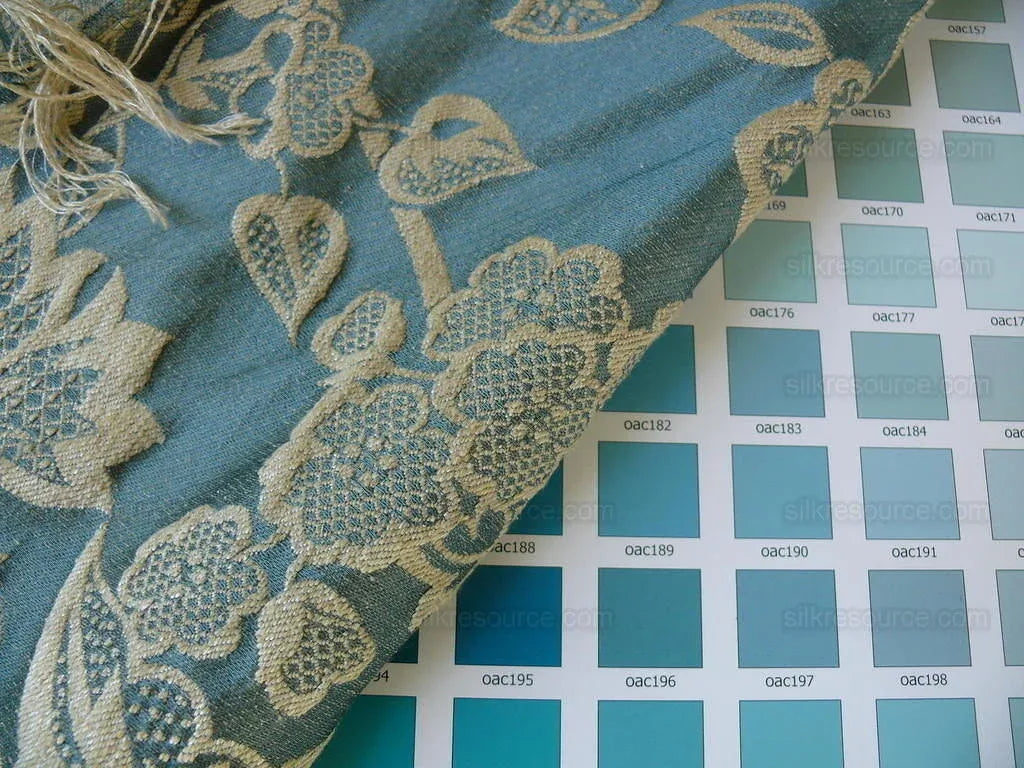 Lee Jofa Lee Jofa Devonshire Damask "azure" Blue Silk MSRP USD 356y