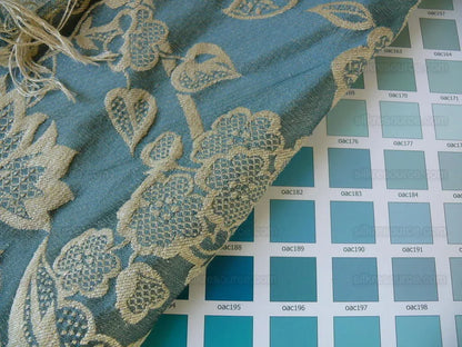 Lee Jofa Lee Jofa Devonshire Damask "azure" Blue Silk MSRP USD 356y