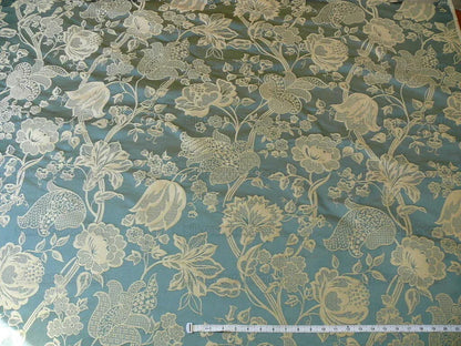 Lee Jofa Lee Jofa Devonshire Damask "azure" Blue Silk MSRP USD 356y