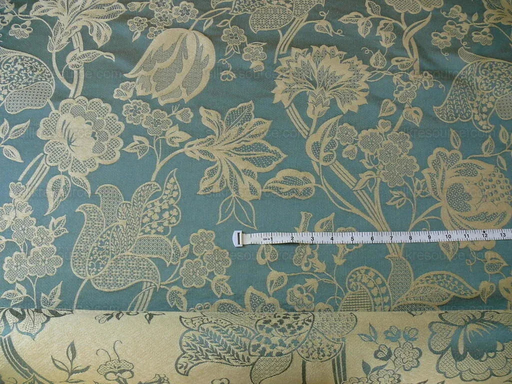 Lee Jofa Lee Jofa Devonshire Damask "azure" Blue Silk MSRP USD 356y