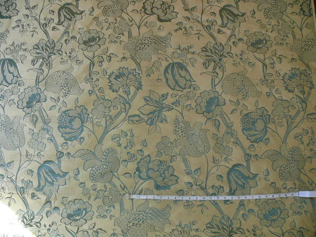 Lee Jofa Lee Jofa Devonshire Damask "azure" Blue Silk MSRP USD 356y