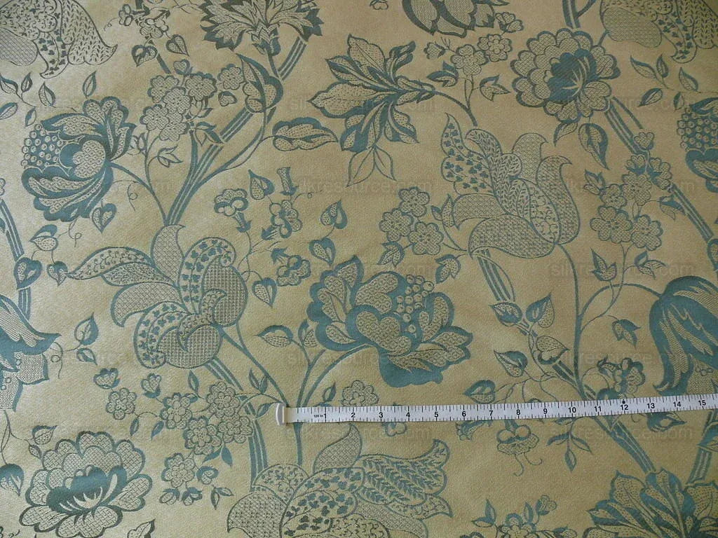 Lee Jofa Lee Jofa Devonshire Damask "azure" Blue Silk MSRP USD 356y