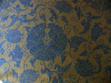 BTY LEE JOFA PORCELAIN SILK NAVY CHINOSERIE LOTUS PEONY MSRP190Y