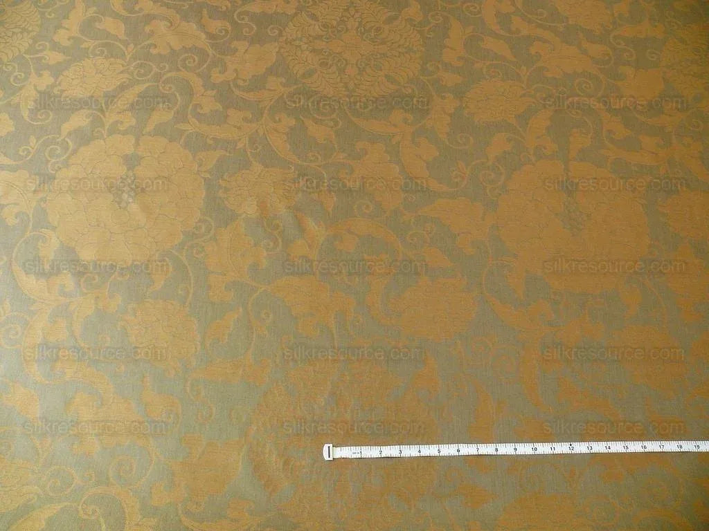 Bty Lee Jofa Porcelain Silk Navy Chinoserie Lotus Peony MSRP USD 190Y