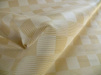 Lee Jofa Stereopticon Check Ivory Wool &amp; Silk Champagne Cream MSRP USD 236/Y