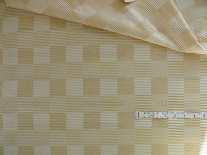 Lee Jofa Stereopticon Check Ivory Wool &amp; Silk Champagne Cream MSRP USD 236/Y